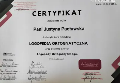 Gabinet logopedyczny "MOWASTACJA" Justyna Pacławska